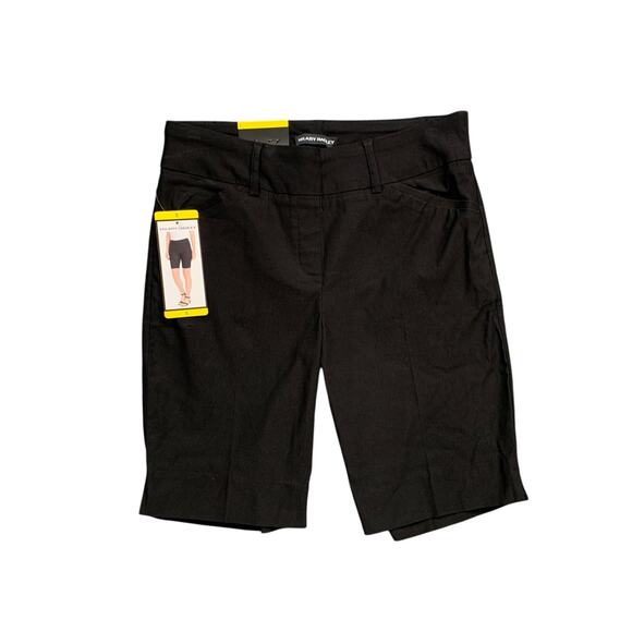 Hilary Radley Shorts Womens S Small Black Bermuda Midweight Stretch Mid Rise - Picture 1 of 13